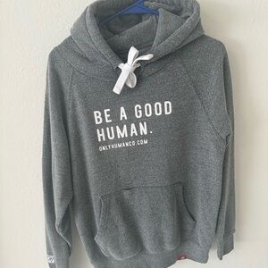 Small and medium Only human hoodie